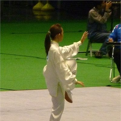 「第32回全日本武術太極拳選手権大会」 女子24式ーC。 石川県代表のシード選手Eさんです。 出身は群馬県です 888番に15番のラインが初々しいです。 3位入賞おめでとうございます!