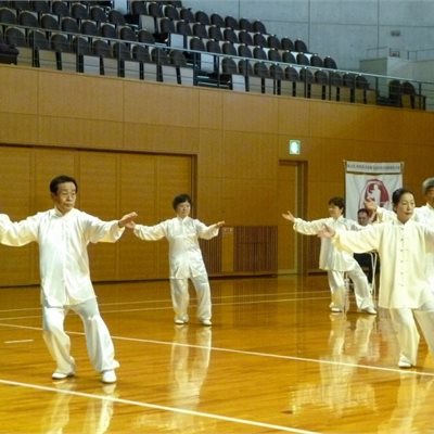 群馬県協会主催第14回武術太極拳競技大会 集団の部です。 先ほどの「前橋の吉永小百合」さんもいらっしゃいます。 分かるかな?? 最後は表彰式です。