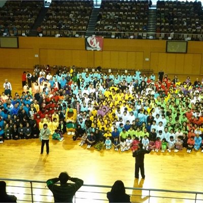 群馬県太極拳協会・第18回交流大会 群馬県協会創立30周年を記念して「ぐんまちゃん」が駆けつけてくれました! ぐんまちゃんは何処へ行っても大人気です!