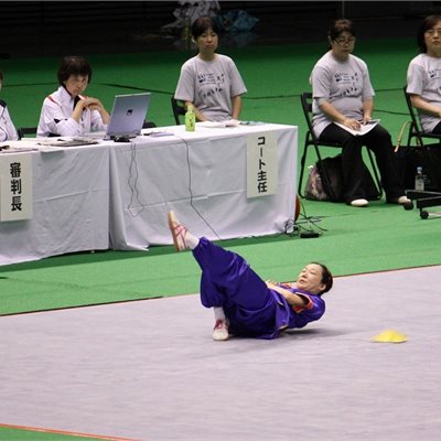 第33回全日本大会 女子伝統器械(九節鞭)で昨年3位入賞のY選手です。