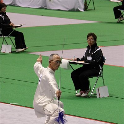 第33回全日本大会 毎年「男子太極剣・刀」に出場のOさん。 今年の出来はどうでしたか?