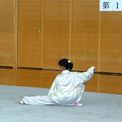 「女子ジュニア太極拳」「女子24式太極拳C」 ともに1位の菜摘ちゃんです。 日々上達するばかりです・・羨ましいなぁ・・・。