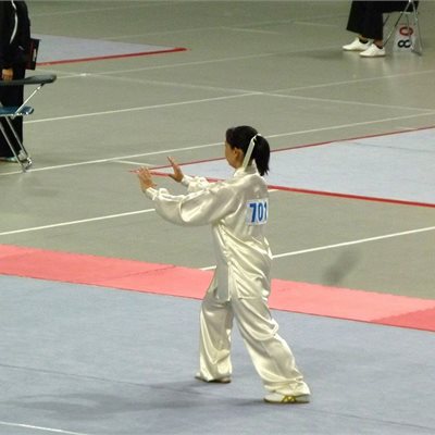 「第35回全日本武術太極拳選手権大会」 「女子楊式太極拳」群馬県代表のY選手です。 初出場には見えない落ち着いた演武です。 来年に向けて更なる飛躍を!期待しています!