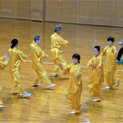 ぐんまねんりんピック太極拳大会 「伊勢崎市太極拳協会Aチーム」の皆さんです