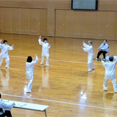 ぐんまねんりんピック太極拳大会 「渋川太極拳愛好会」の皆さんです