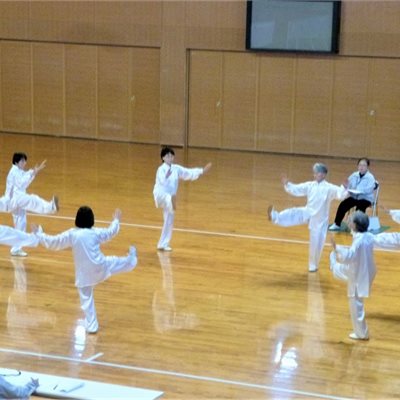 ぐんまねんりんピック太極拳大会 「渋川太極拳愛好会」の皆さんです