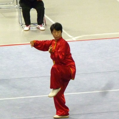 「第35回全日本武術太極拳大会」に出場しました。相変わらずの赤にゴールドのテープの表演服です。来年(2020年)、岡山で皆さんにお会いできるようがんばります!